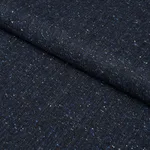 Schumacher 87316 Clarke Donegal Wool Blend Navy fabric swatch
