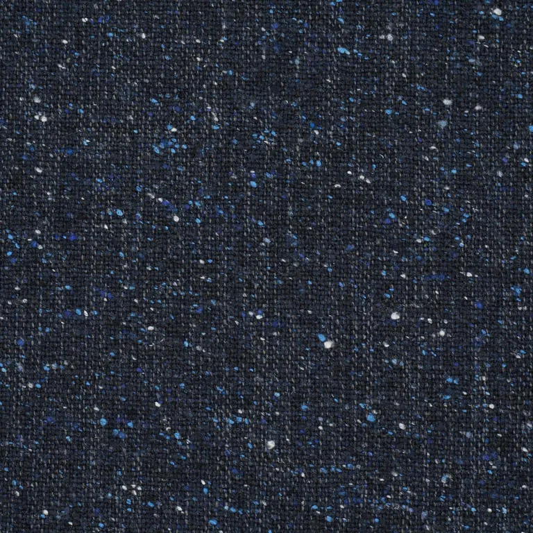 Schumacher 87316 Clarke Donegal Wool Blend Navy fabric swatch