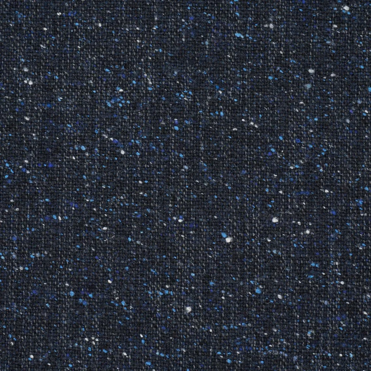 Schumacher 87316 Clarke Donegal Wool Blend Navy fabric swatch