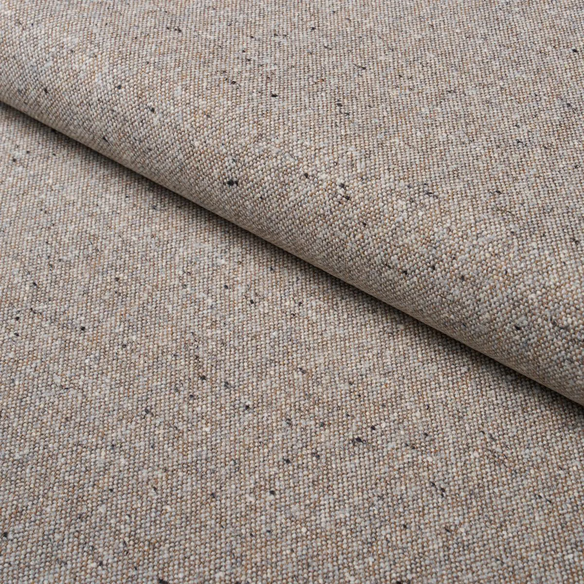 Schumacher 87311 Clarke Donegal Wool Blend Taupe fabric swatch