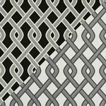 Schumacher 79571 Cleo Trellis Indoor/Outdoor Black fabric swatch
