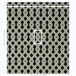 Schumacher 79571 Cleo Trellis Indoor/Outdoor Black fabric swatch