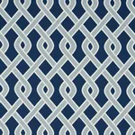Schumacher 79570 Cleo Trellis Indoor/Outdoor Blue fabric swatch