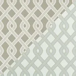 Schumacher 79572 Cleo Trellis Indoor/Outdoor Neutral fabric swatch