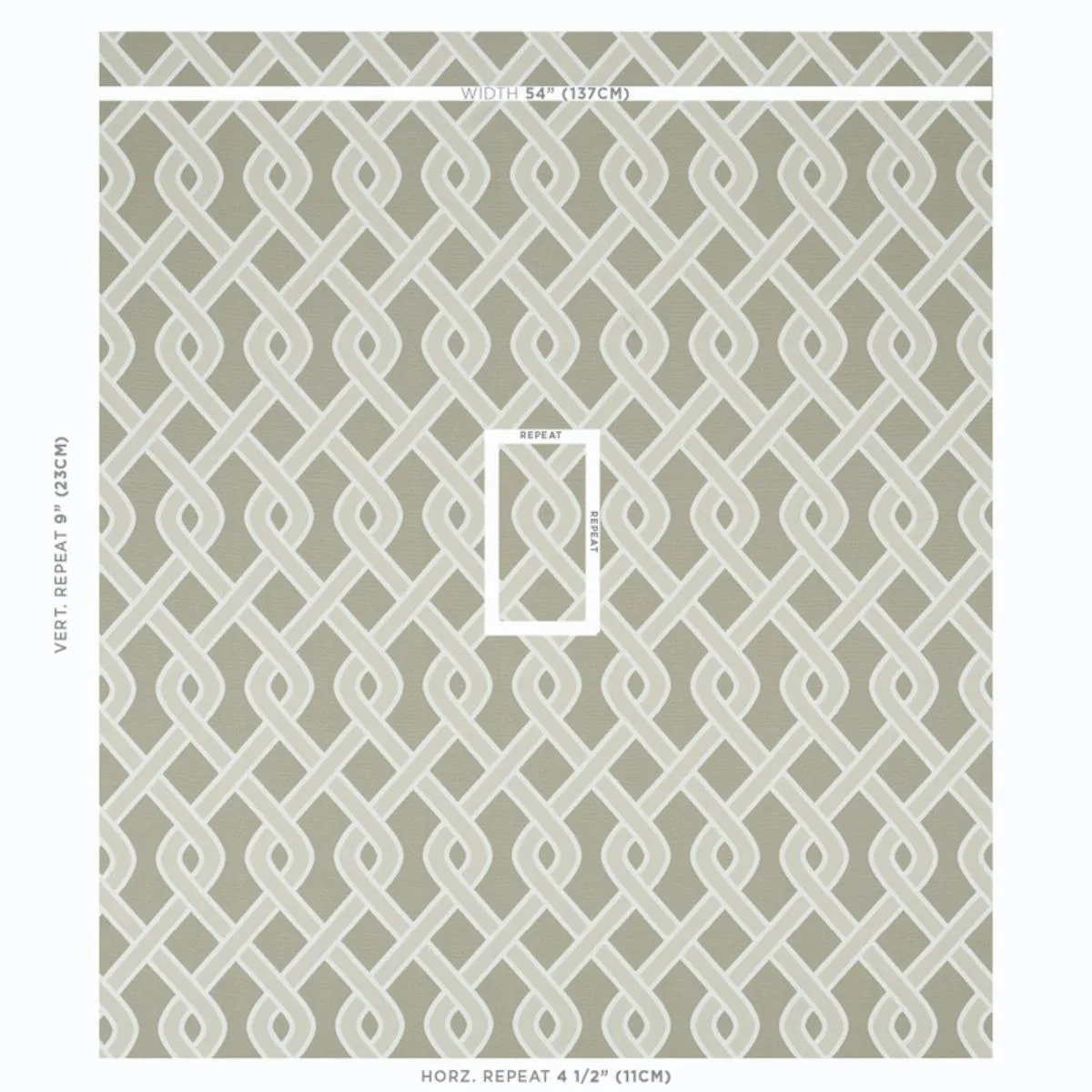 Schumacher 79572 Cleo Trellis Indoor/Outdoor Neutral fabric swatch