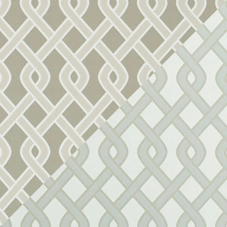 Schumacher 79572 Cleo Trellis Indoor/Outdoor Neutral fabric swatch