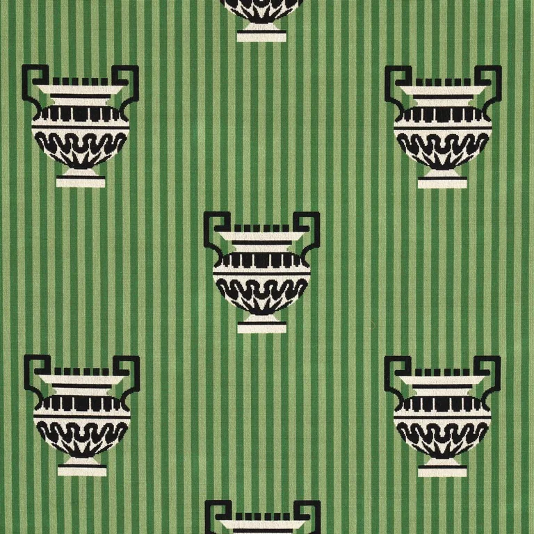 Schumacher 82140 Clermont éPinglé Green fabric swatch