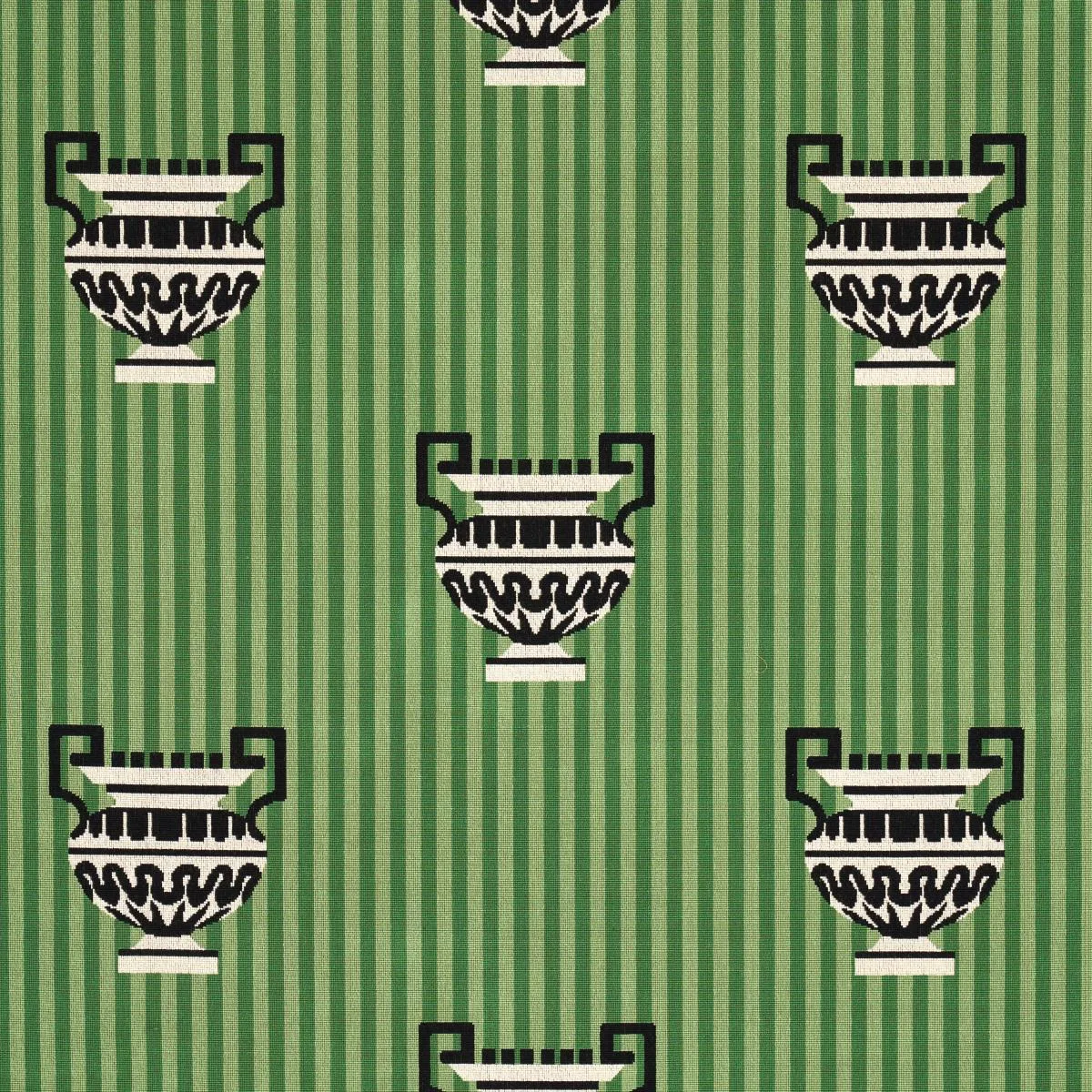 Schumacher 82140 Clermont éPinglé Green fabric swatch
