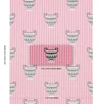 Schumacher 82142 Clermont éPinglé Pink fabric swatch