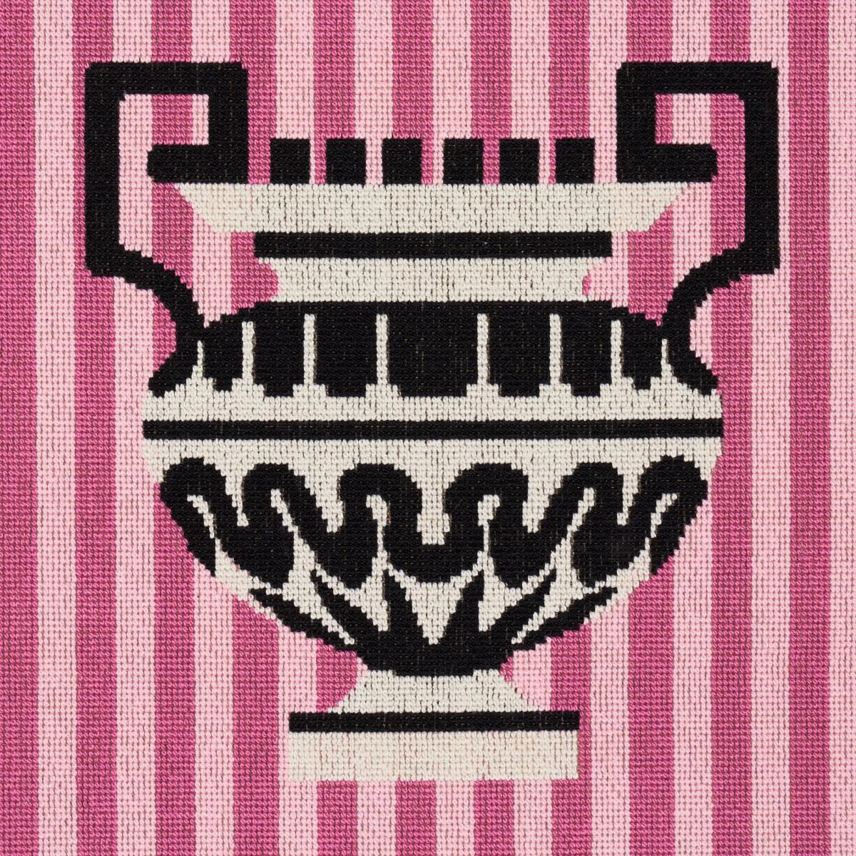 Schumacher 82142 Clermont éPinglé Pink fabric swatch