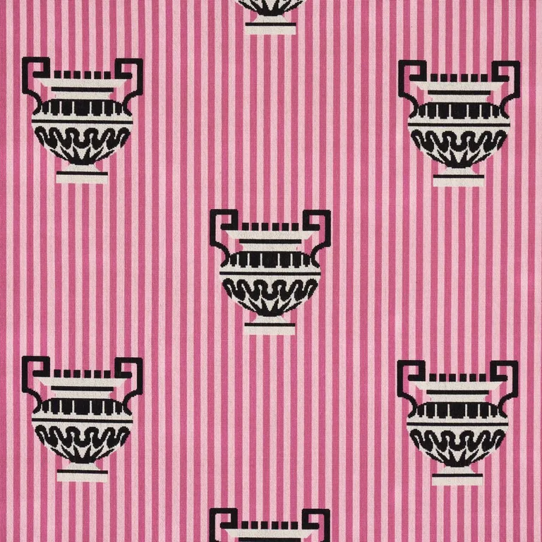 Schumacher 82142 Clermont éPinglé Pink fabric swatch