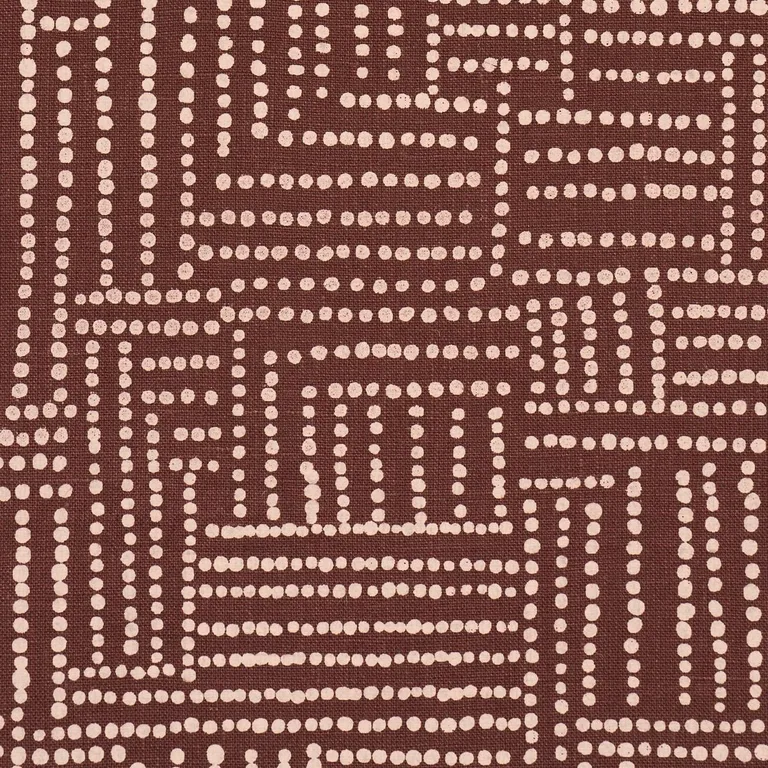 Schumacher 182582 Coco Hand Screen Print Coconut Latte fabric swatch