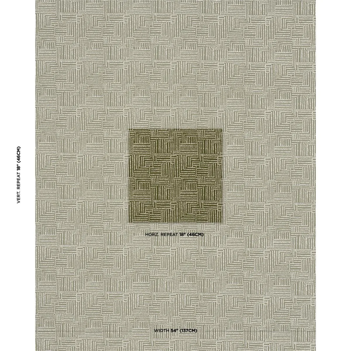 Schumacher 182580 Coco Hand Screen Print Palm Tree Green fabric swatch