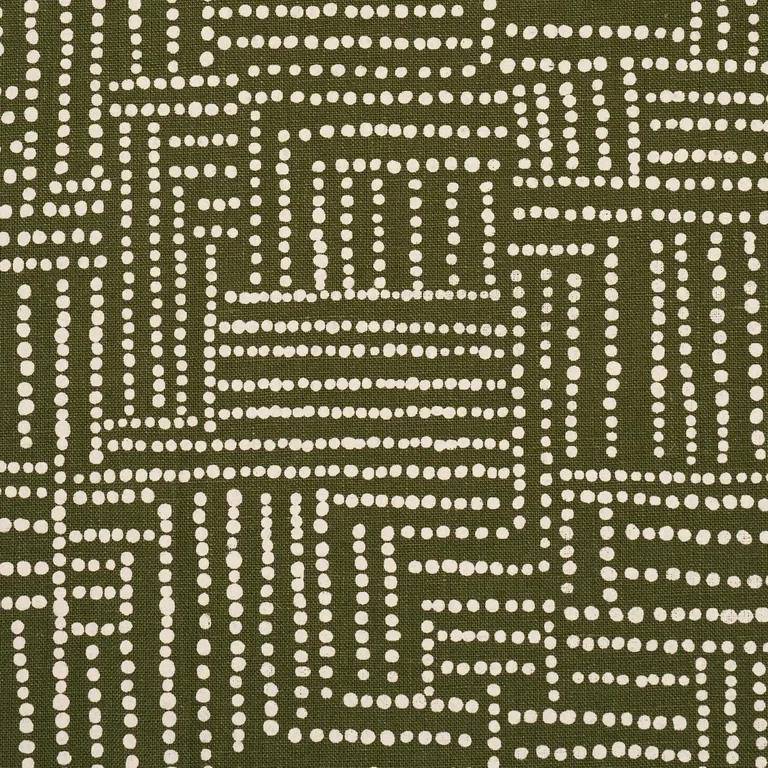 Schumacher 182580 Coco Hand Screen Print Palm Tree Green fabric swatch