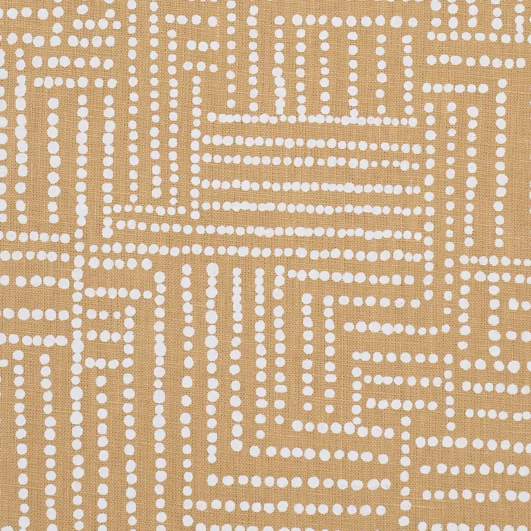 Schumacher 182581 Coco Hand Screen Print Sunbleached Ochre fabric swatch