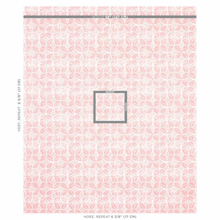 Schumacher 179200 Coffee Bean Pink fabric swatch