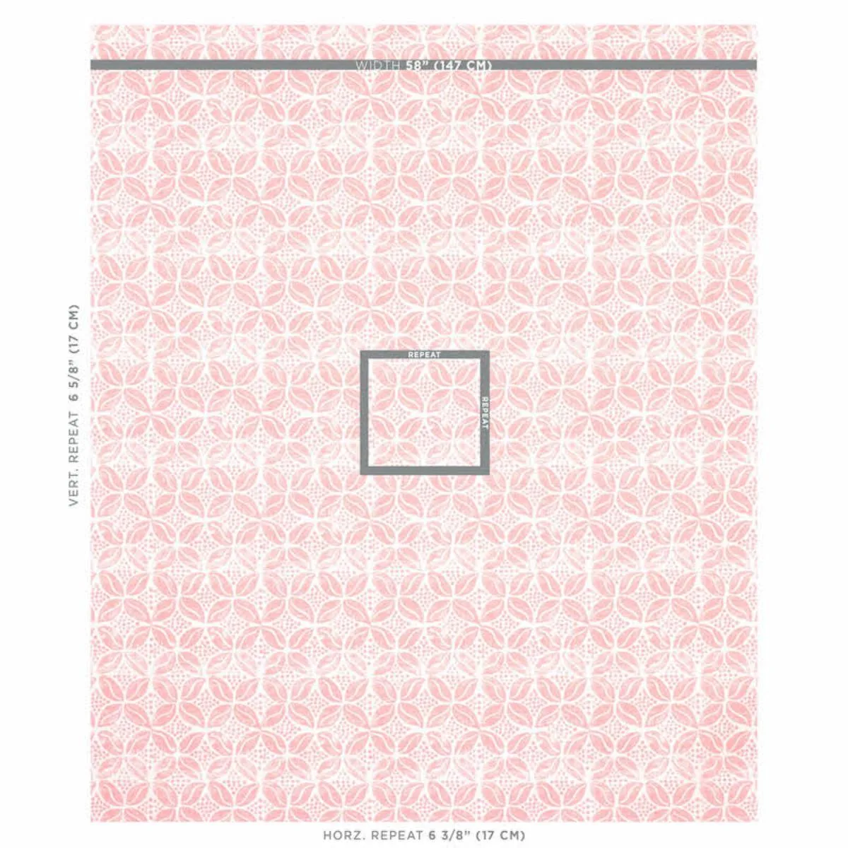 Schumacher 179200 Coffee Bean Pink fabric swatch