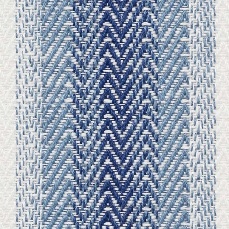 Schumacher 76660 Colada Stripe Indoor/Outdoor Blue fabric swatch