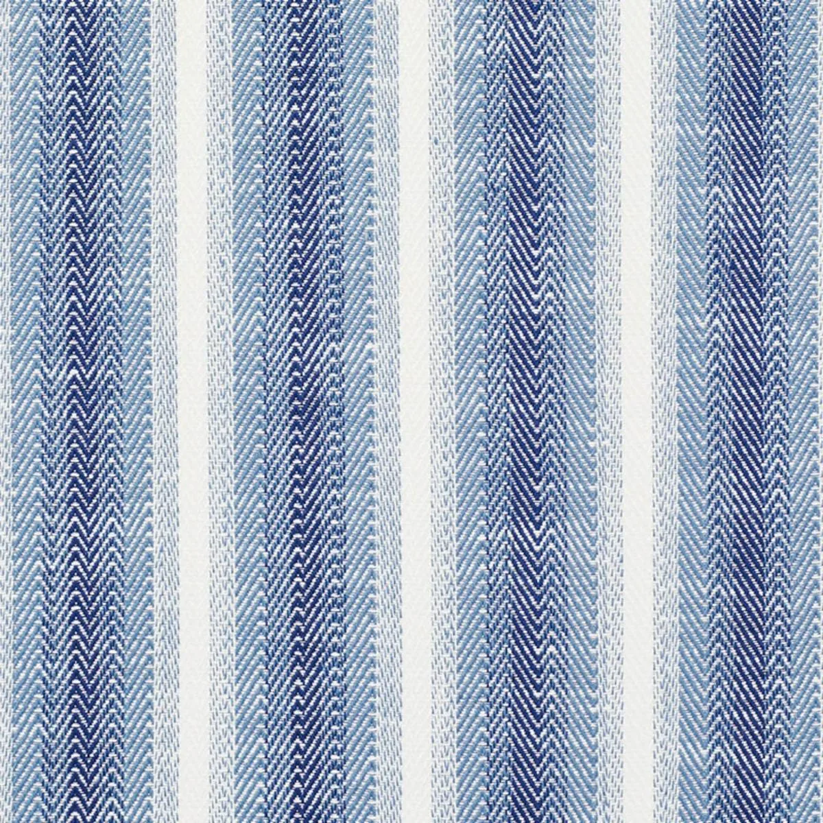Schumacher 76660 Colada Stripe Indoor/Outdoor Blue fabric swatch