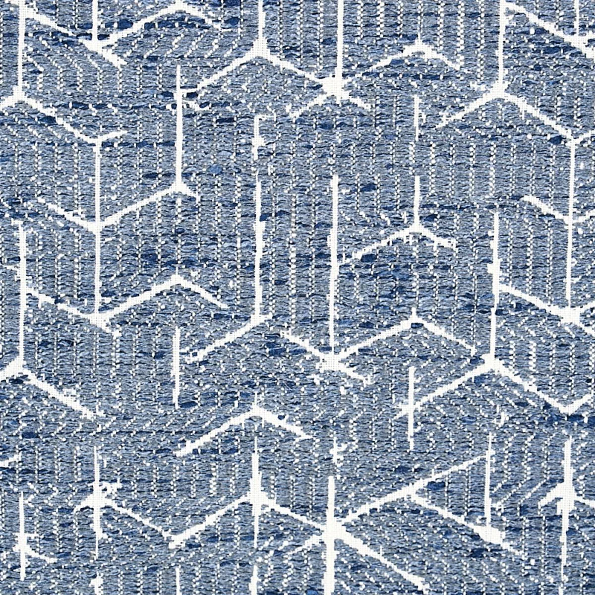 Schumacher 80120 Coleridge Jacquard Blue fabric swatch