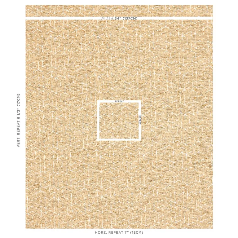 Schumacher 80122 Coleridge Jacquard Camel fabric swatch