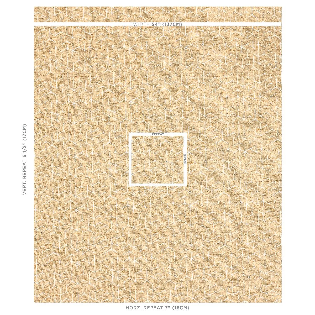 Schumacher 80122 Coleridge Jacquard Camel fabric swatch