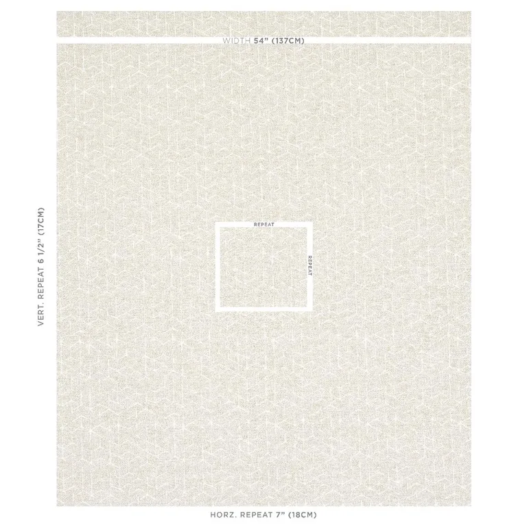 Schumacher 80121 Coleridge Jacquard Neutral fabric swatch