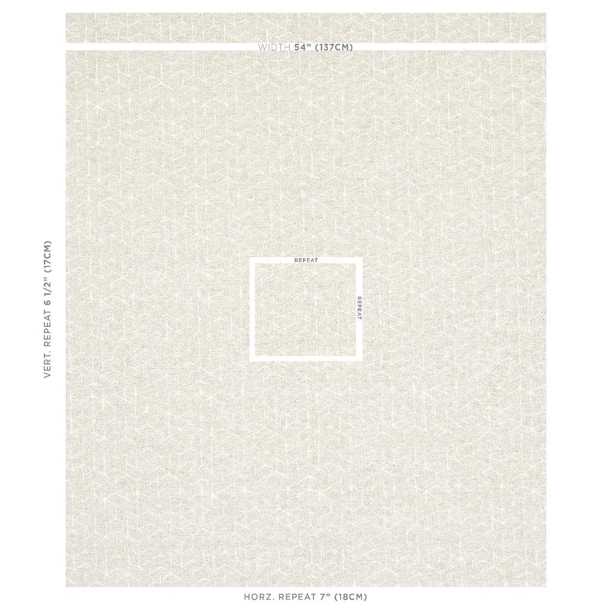 Schumacher 80121 Coleridge Jacquard Neutral fabric swatch