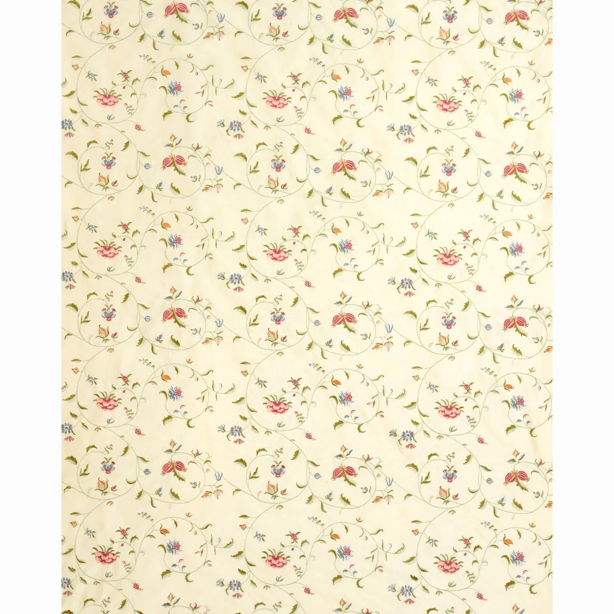 Schumacher 22710 Colette Embroidery Rose fabric swatch