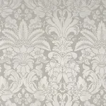 Schumacher 69141 Colette Linen/Silk Damask Dove fabric swatch