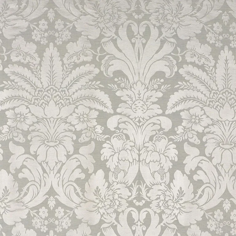 Schumacher 69141 Colette Linen/Silk Damask Dove fabric swatch