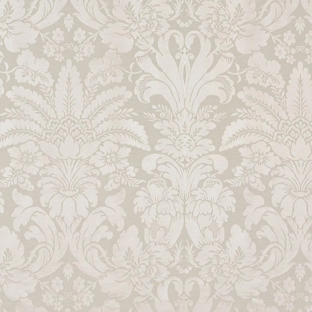 Schumacher 69140 Colette Linen/Silk Damask Linen fabric swatch