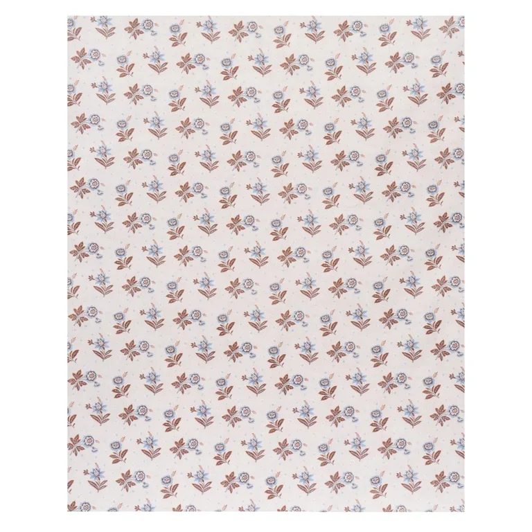 Schumacher 180542 Colline Delft & Sepia fabric swatch