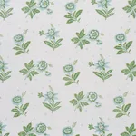 Schumacher 180540 Colline Leaf & Aqua fabric swatch