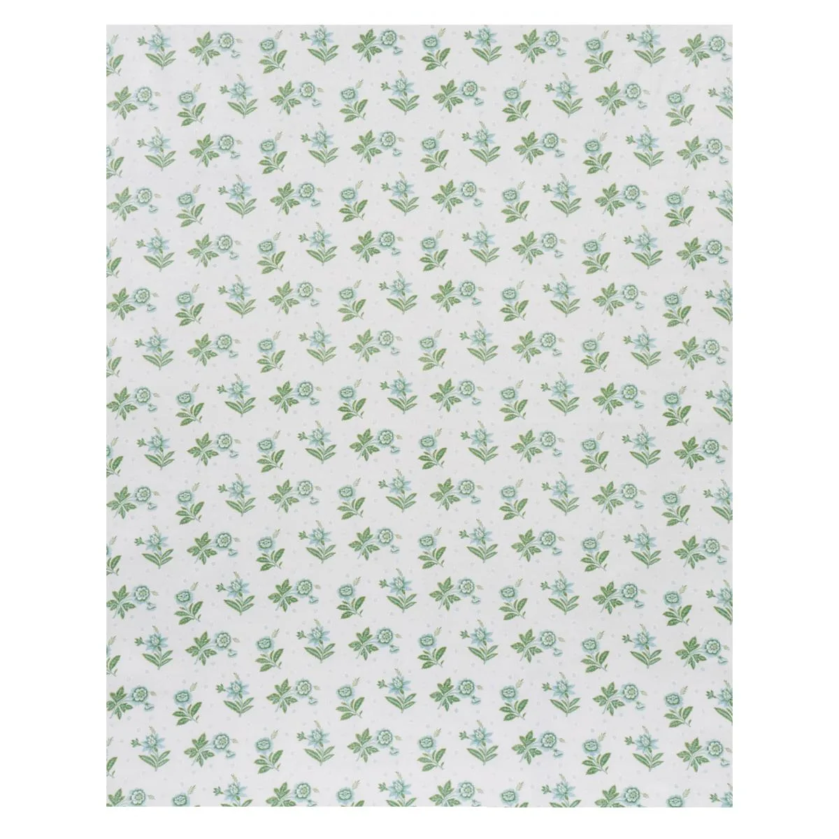 Schumacher 180540 Colline Leaf & Aqua fabric swatch