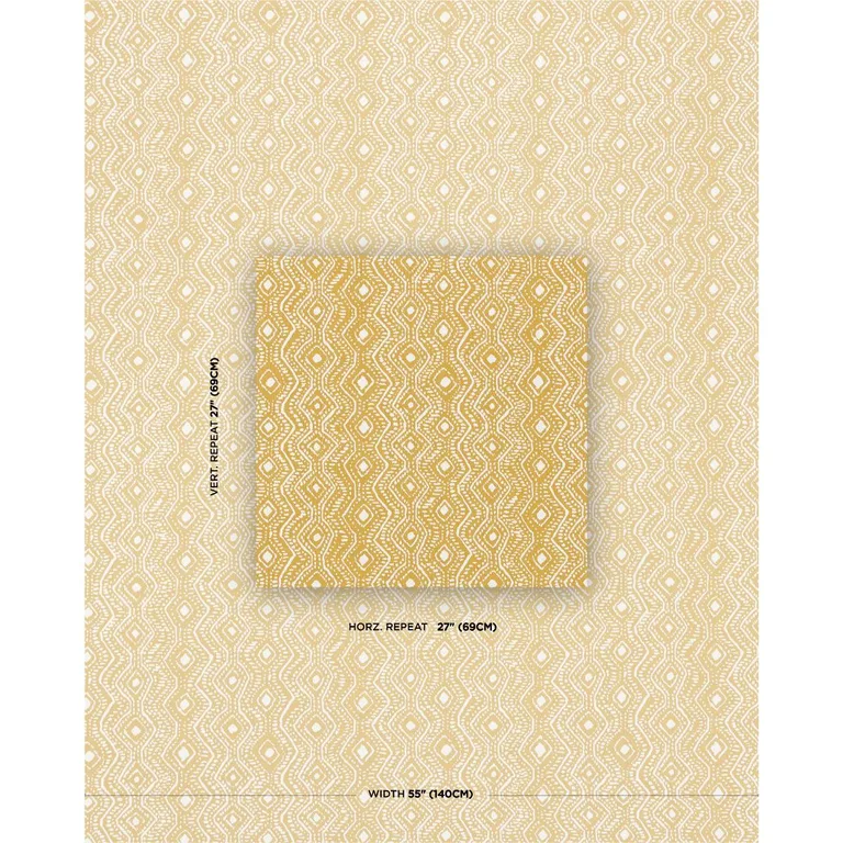 Schumacher 84240 Colma Indoor/Outdoor Marigold fabric swatch