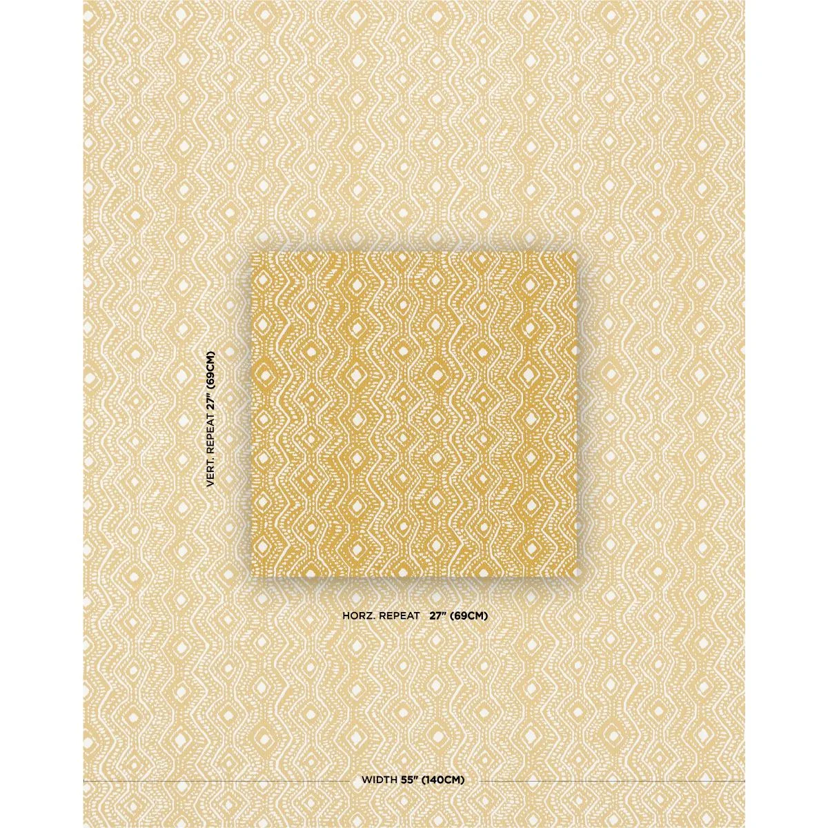 Schumacher 84240 Colma Indoor/Outdoor Marigold fabric swatch