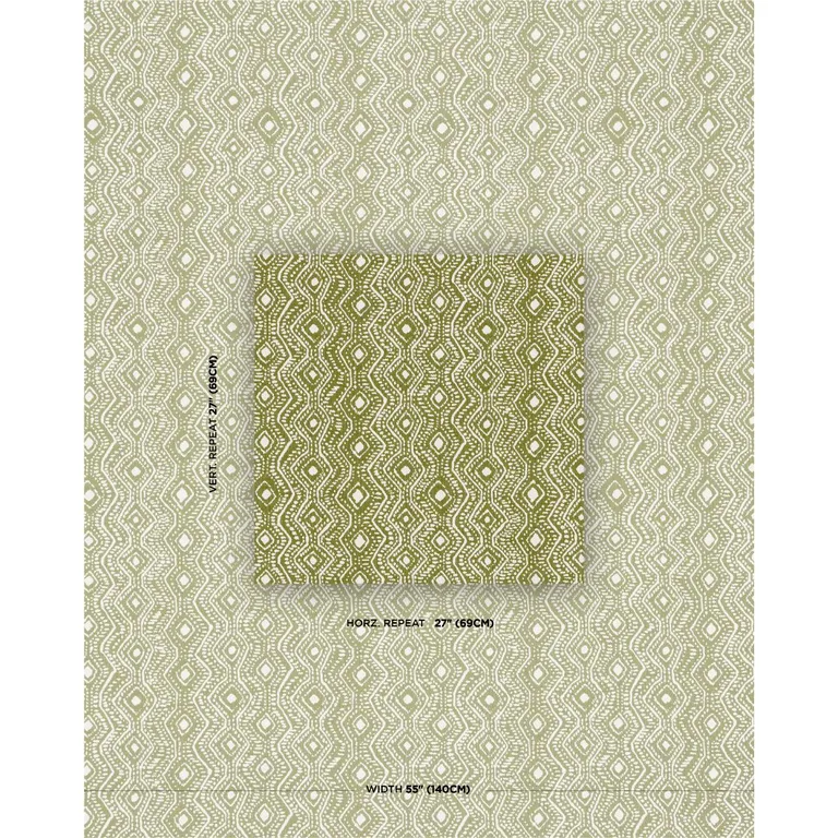 Schumacher 84242 Colma Indoor/Outdoor Verde fabric swatch