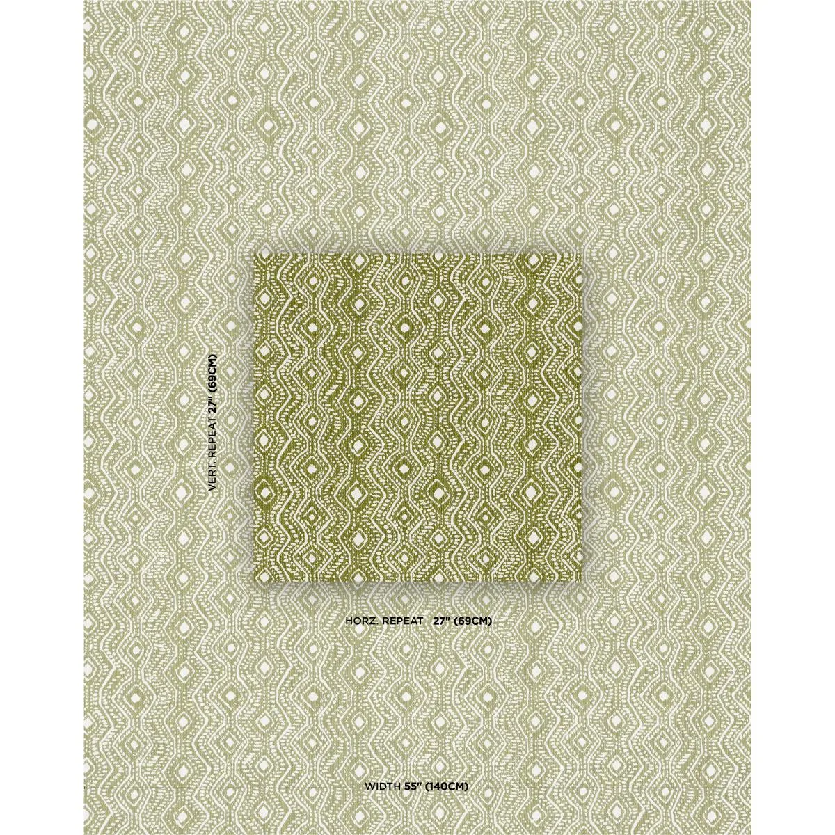 Schumacher 84242 Colma Indoor/Outdoor Verde fabric swatch