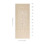 Schumacher 181820 Colmery Paisley Panel Parchment fabric swatch