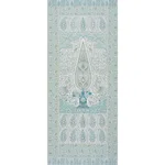 Schumacher 181821 Colmery Paisley Panel Peacock fabric swatch
