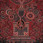 Schumacher 181822 Colmery Paisley Panel Rouge fabric swatch