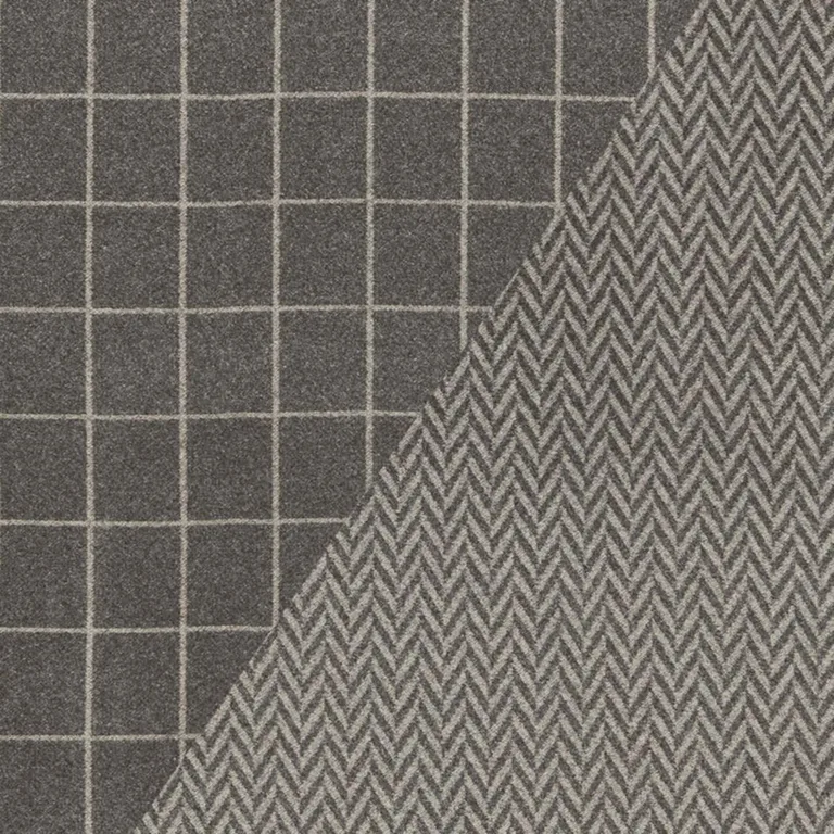 Schumacher 66652 Colorado Charcoal / Nickel fabric swatch