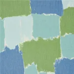 Schumacher 178470 Colorblock Ikat Aqua fabric swatch
