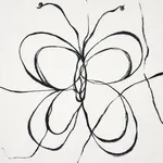 Schumacher 180520 Come Back As A Flower Soft Black fabric swatch