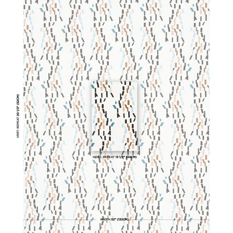 Schumacher 181971 Confetti Teal fabric swatch