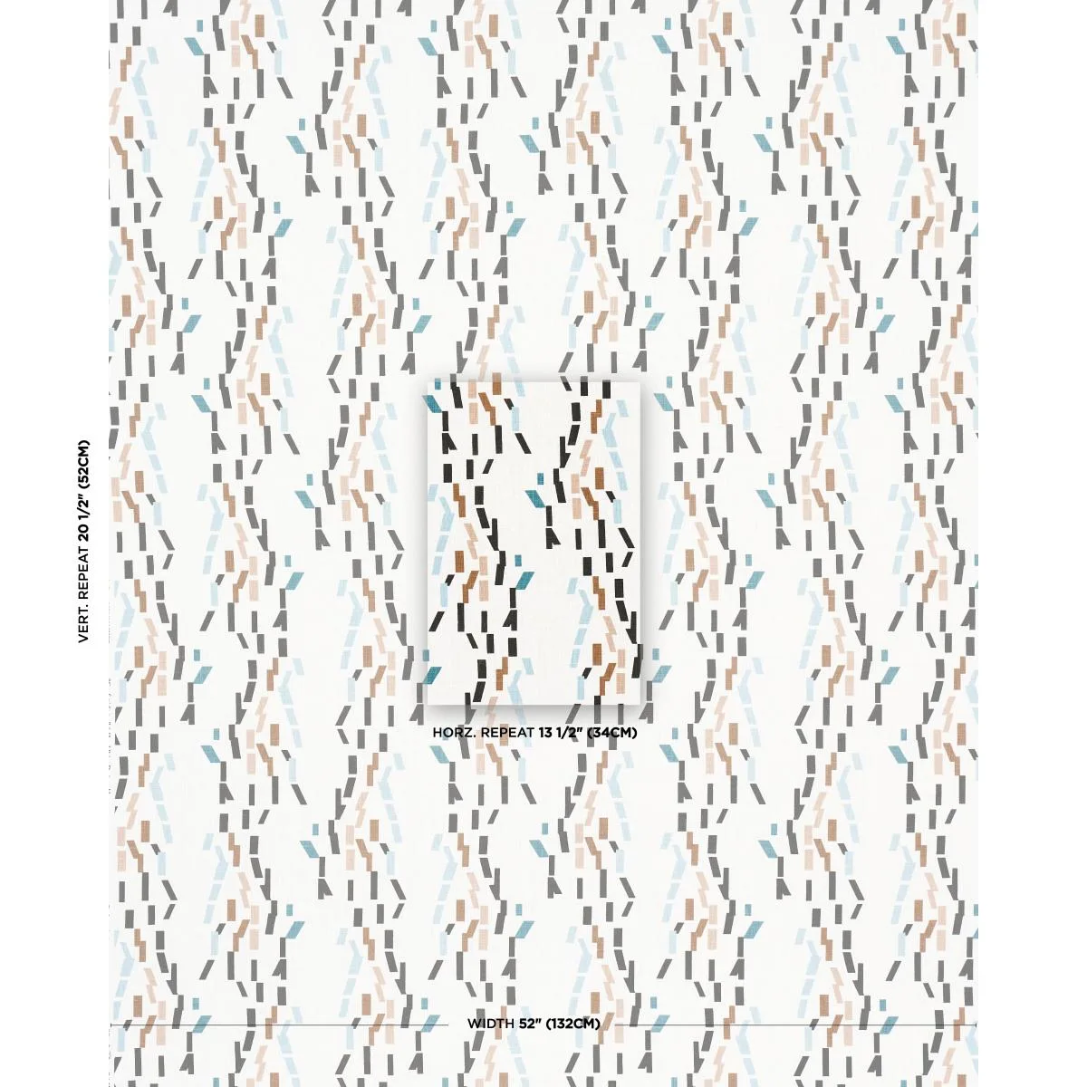 Schumacher 181971 Confetti Teal fabric swatch