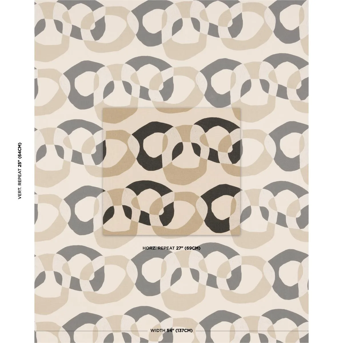 Schumacher 182281 Conrad Dune fabric swatch
