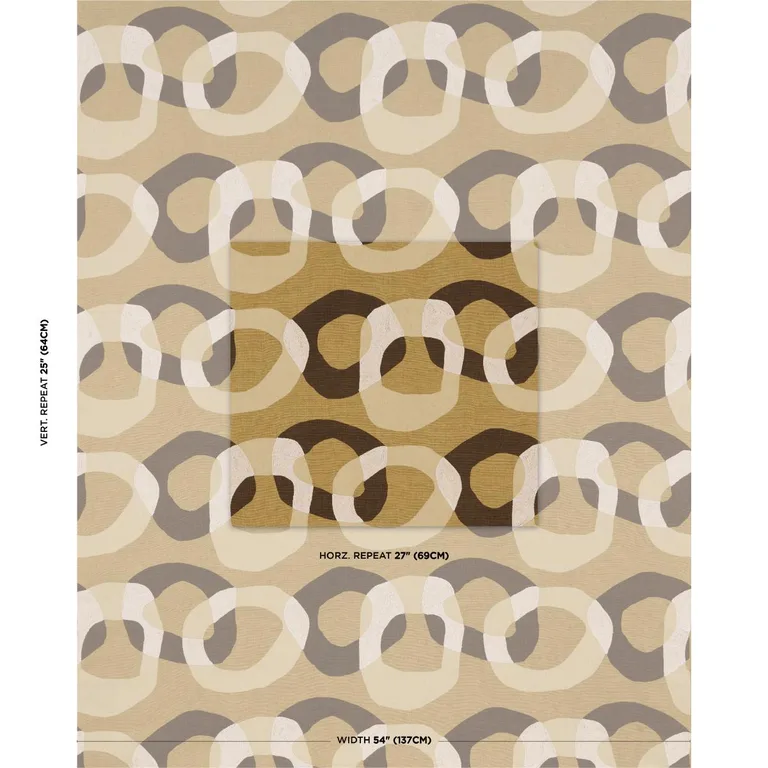 Schumacher 182280 Conrad Ochre fabric swatch
