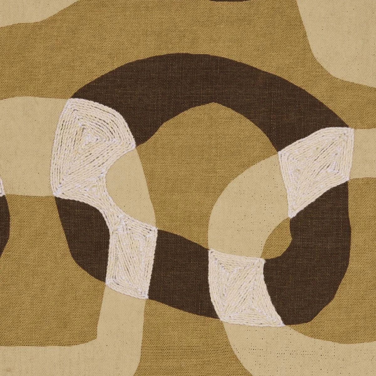 Schumacher 182280 Conrad Ochre fabric swatch